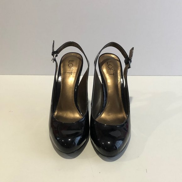 EUC Loft Platform Slingback Heels - Picture 2 of 5